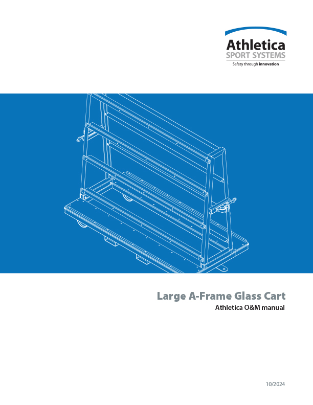 Large A-Frame Glass Cart O&M manual