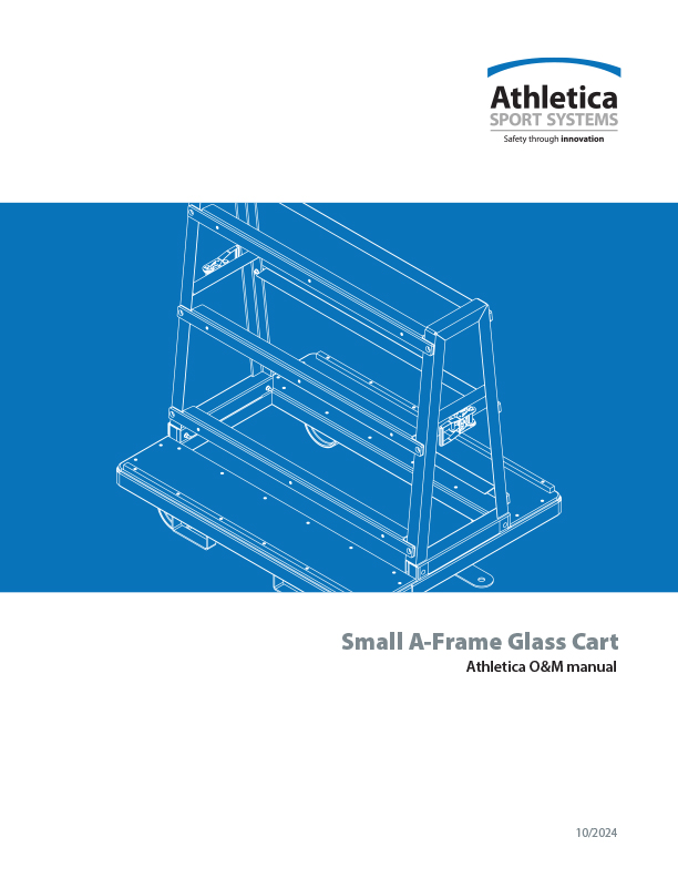 Small A-Frame Glass Cart O&M manual